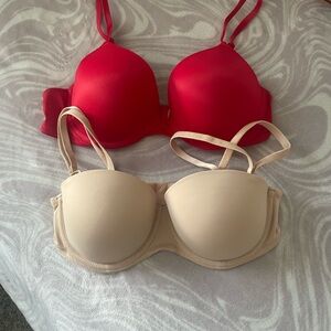 Red & Nude women bra